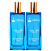 Sabates Aqua Man Eau De Parfum Each 20ml 0.6 Fl.oz. Combo Of 2 | Classic Elegance Fragrance | Best For Partywear